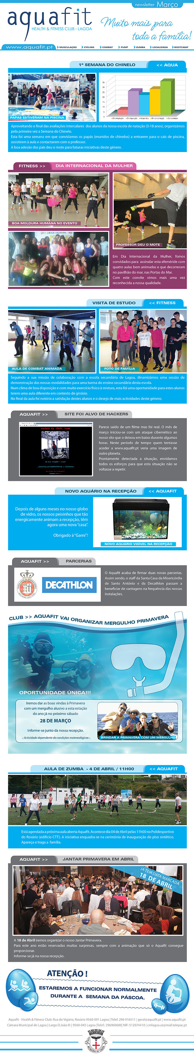 Newsletter Aquafit - Março 2015