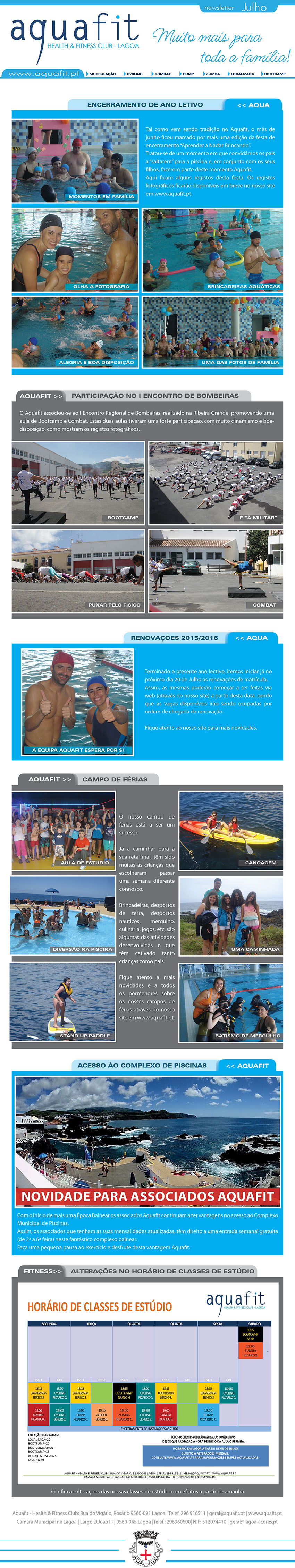 Newsletter - Julho Aquafit