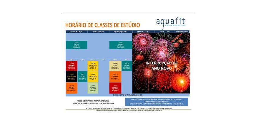 Passagem de ano horario