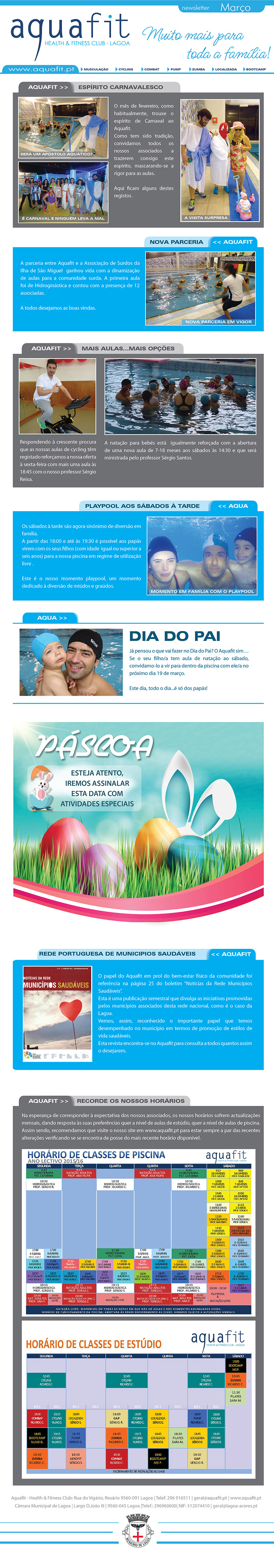 Newsletter - Março Aquafit
