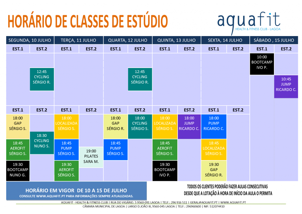 HORÁRIOS 2016-2017 - estúdios - 10 a 15 julho
