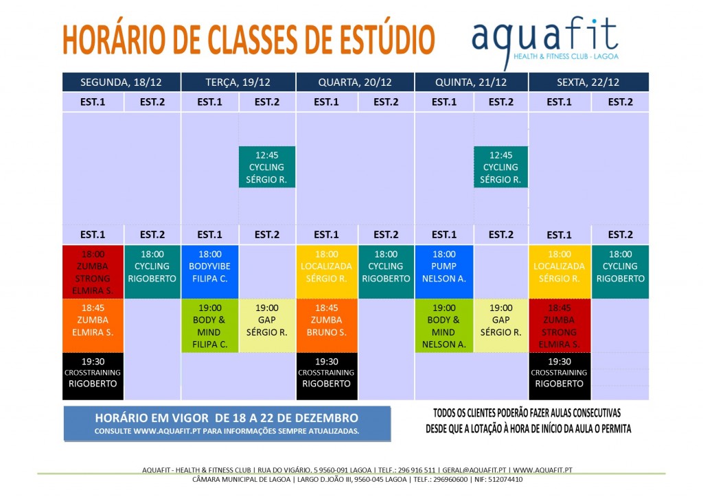 HORÁRIOS 2017-2018 - estúdios - 18 A 22 DEZ